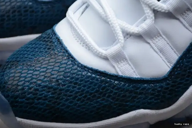 Rep Husky Jordan Navy Air 11 Low CD6846-102 Blue Snakeskin 0611